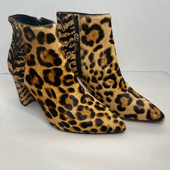 Antonio Melani Shanh Animal Print Calf HairBooties size 6.5 NWOB - Picture 1 of 12
